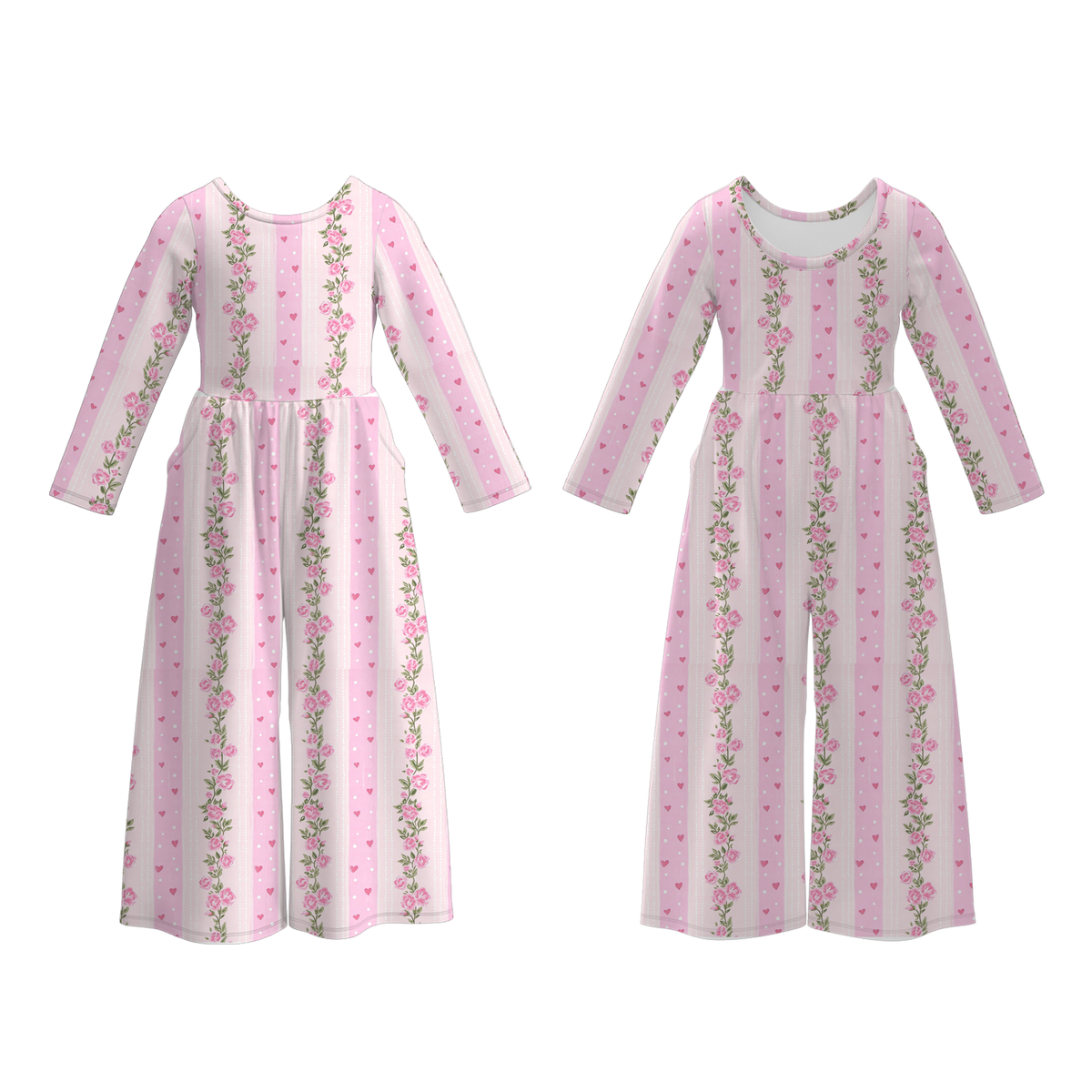 （Weekly Pre-Order）Girls Valentine's Day Print Jumpsuit（Ends 11.8）