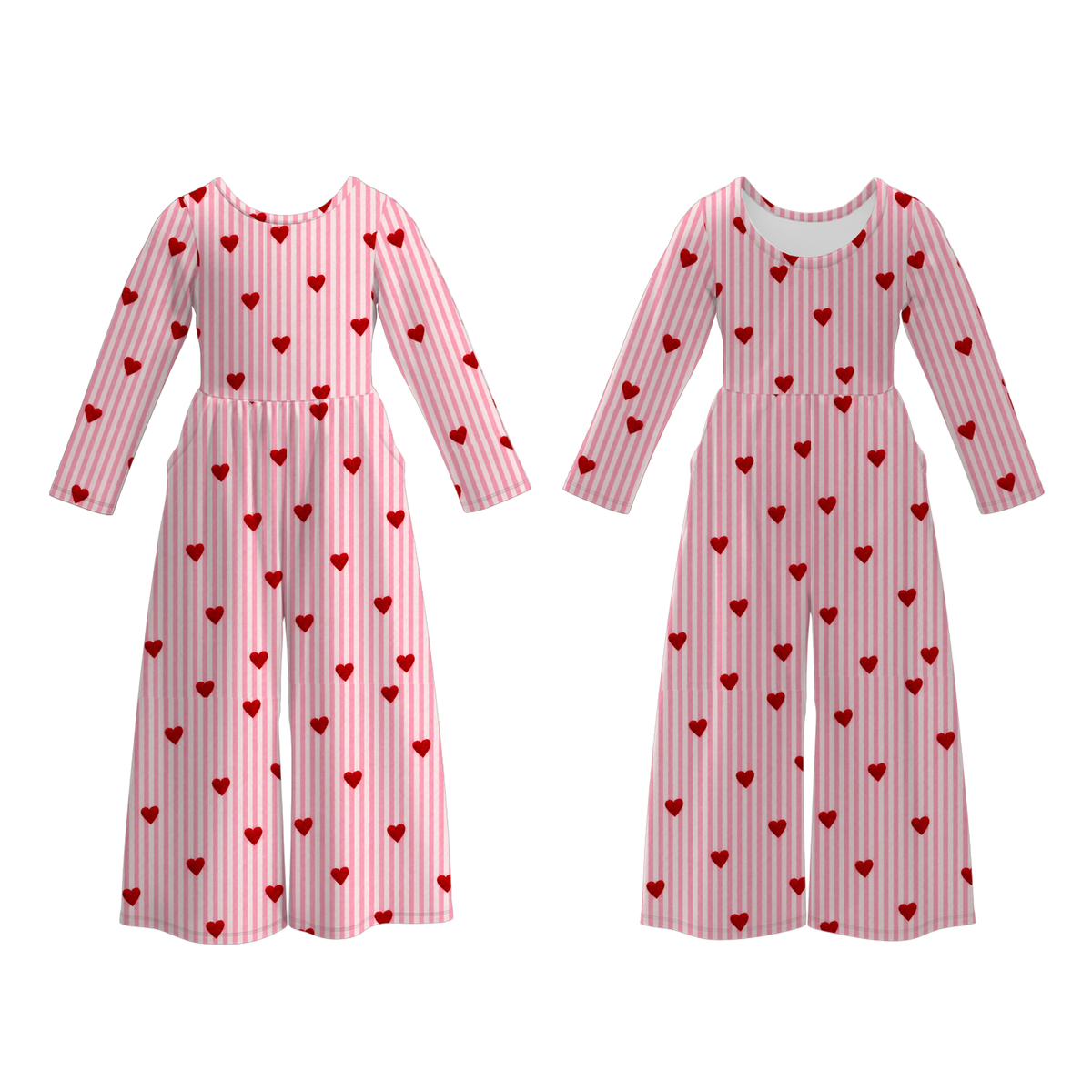 （Weekly Pre-Order）Girls Valentine's Day Print Dress,Set&Jumpsuit（Ends 11.8）