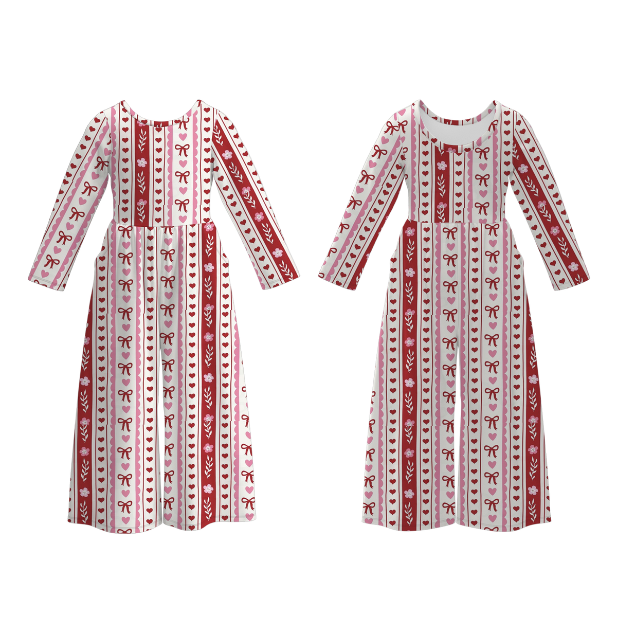 （Weekly Pre-Order）Girls Valentine's Day Print Dress&Jumpsuit（Ends 11.8）