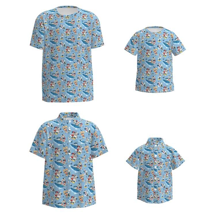 （Pre Order）Family Summer Cartoon Print Top&Shirt