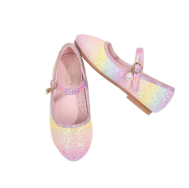 （Pre Order）Rainbow Hues Stylish Girls' Soft Sole Shoes