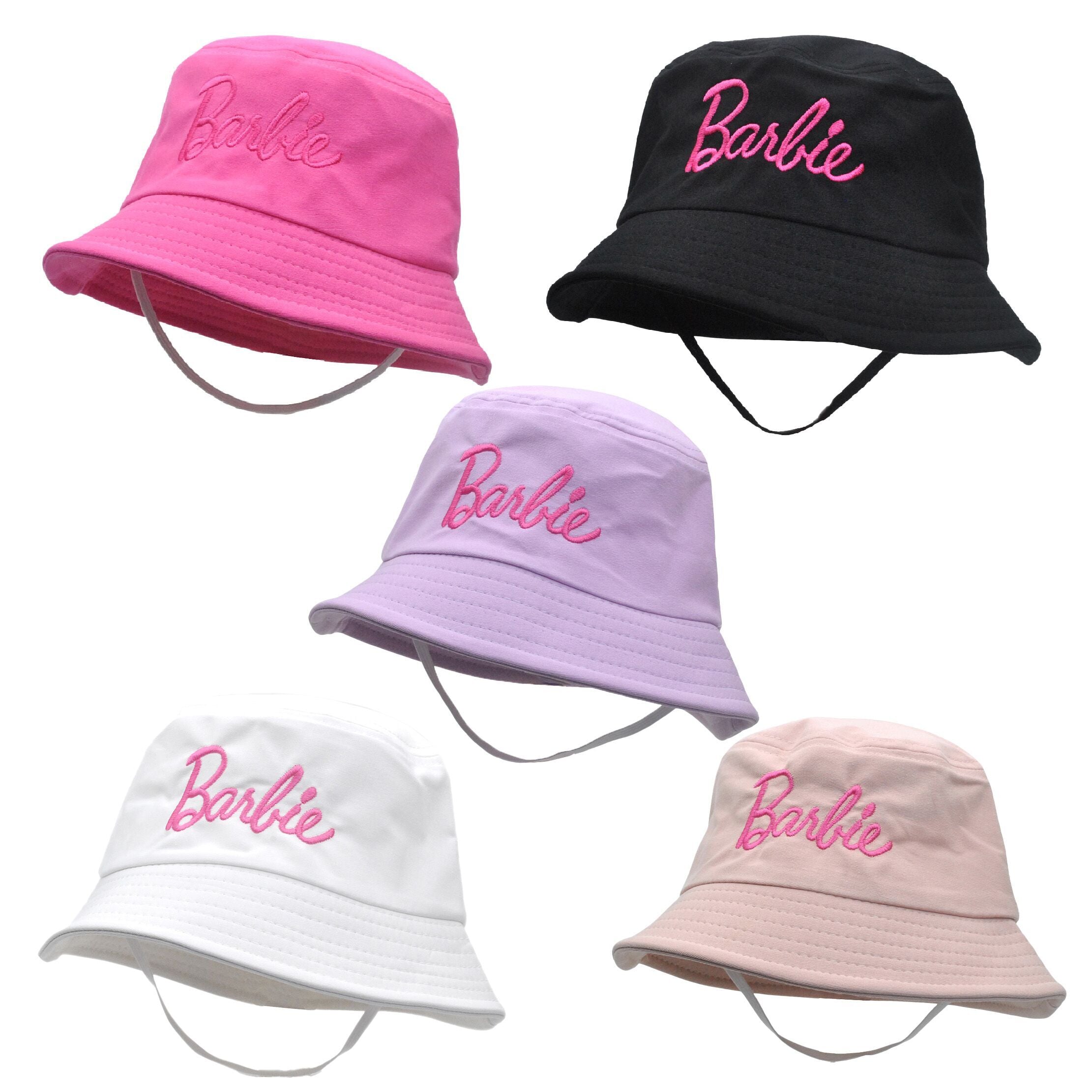 （Pre Order）Girls Cute Embroidery Fisherman Hat-Multicolor