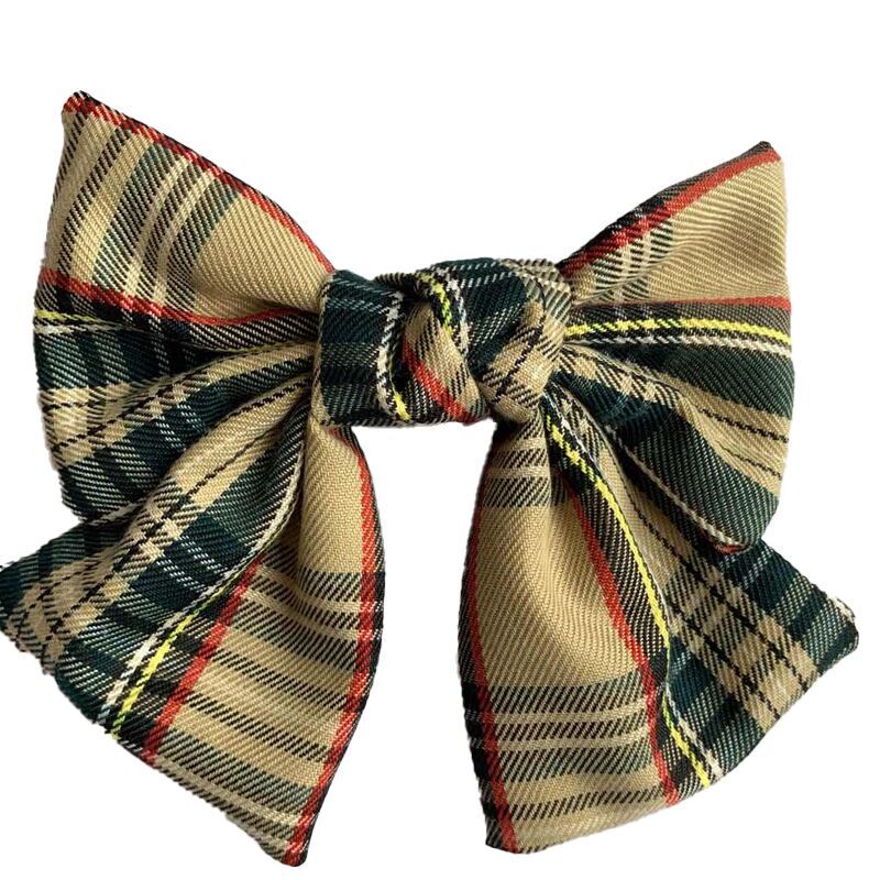 （Pre Order）Plaid Bow Hair Clip