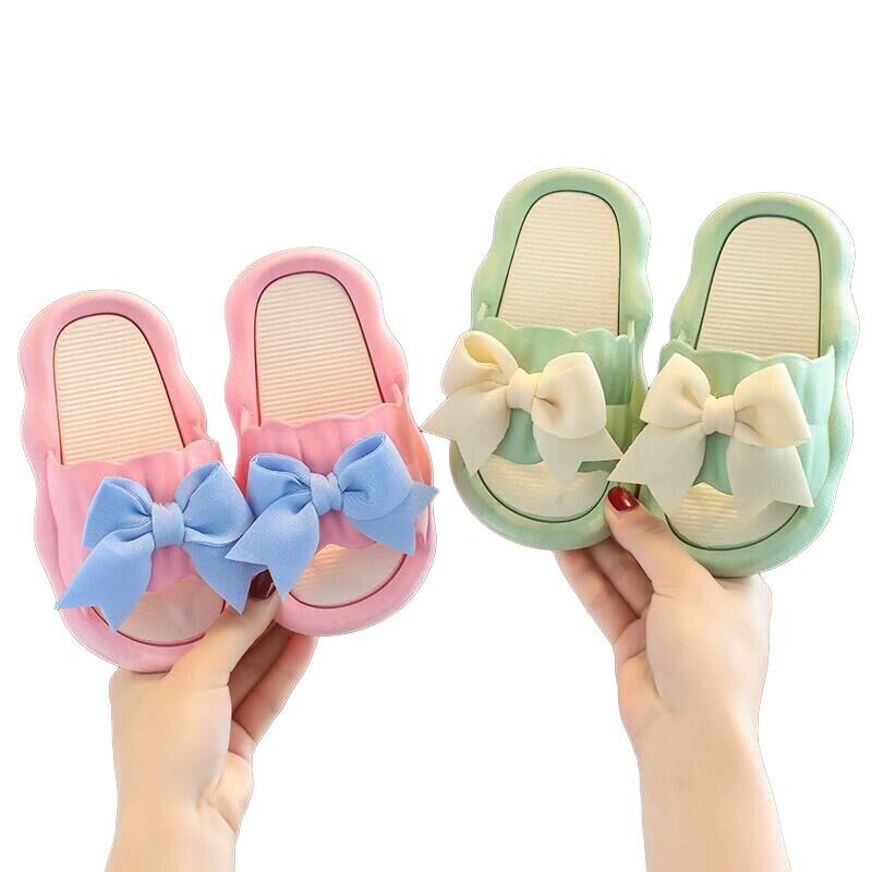 （Pre Order）Girls Summer Bow＆Flower Slippers