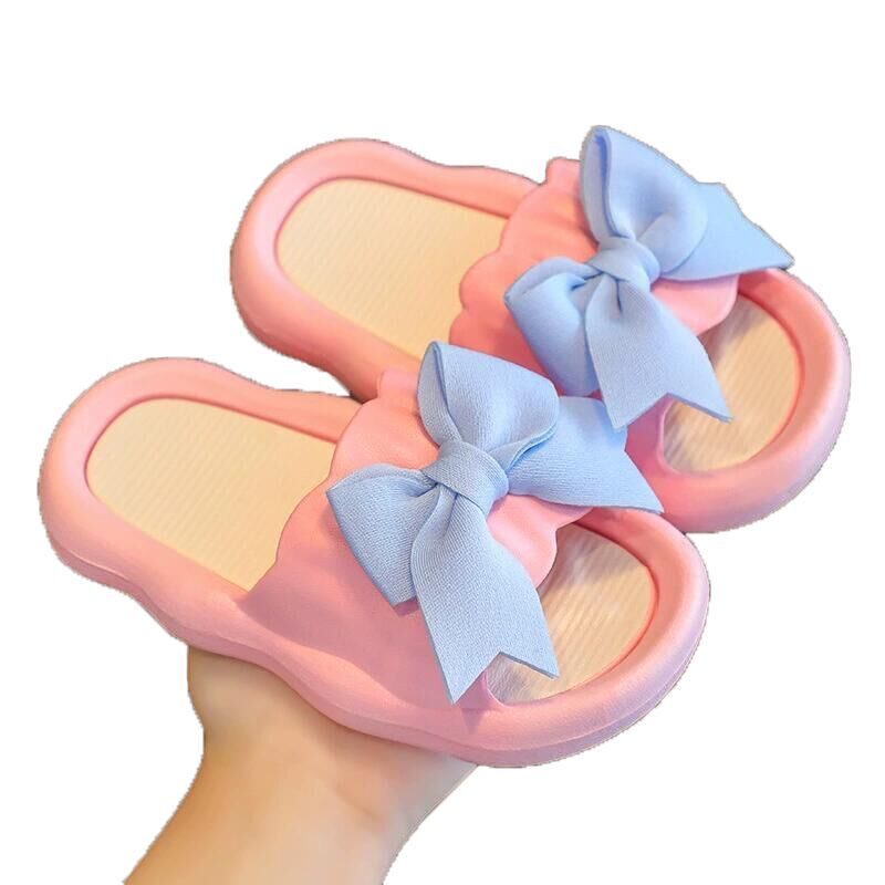 （Pre Order）Girls Summer Bow＆Flower Slippers