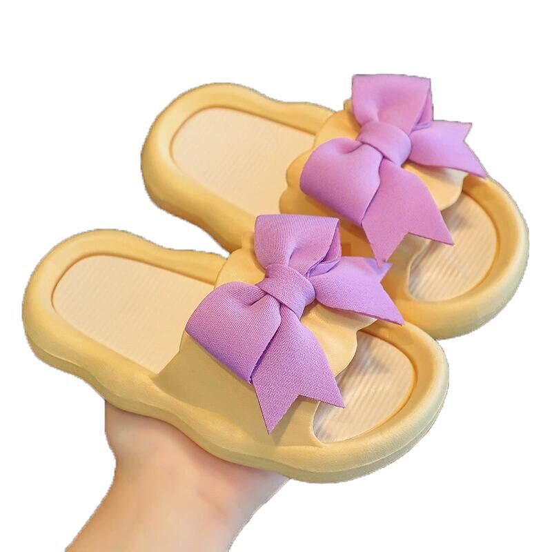 （Pre Order）Girls Summer Bow＆Flower Slippers