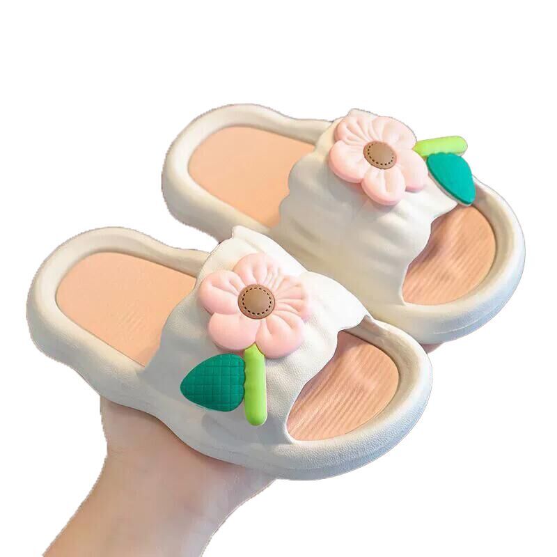 （Pre Order）Girls Summer Bow＆Flower Slippers