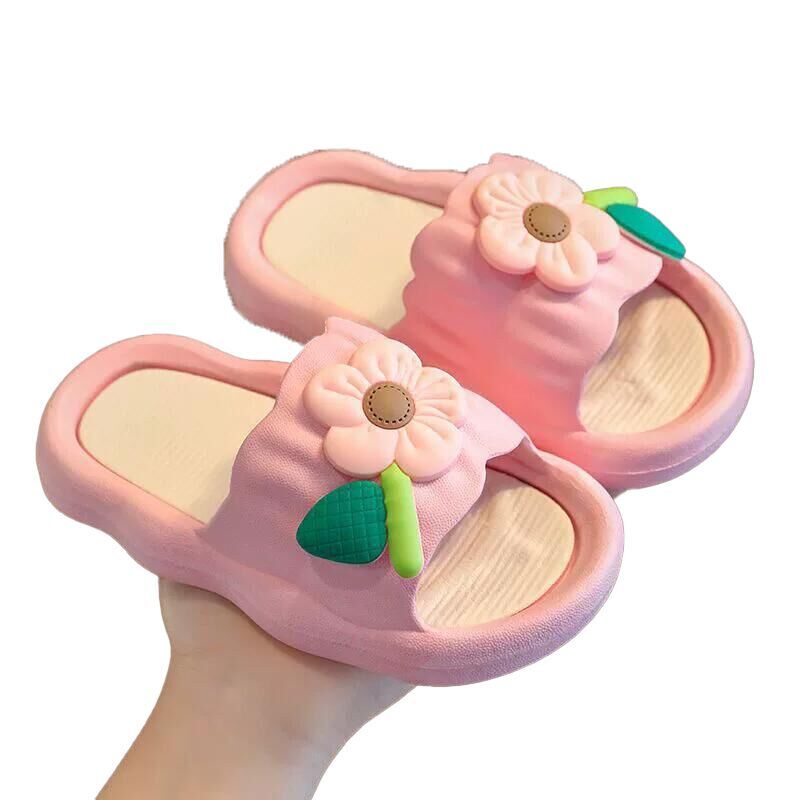 （Pre Order）Girls Summer Bow＆Flower Slippers
