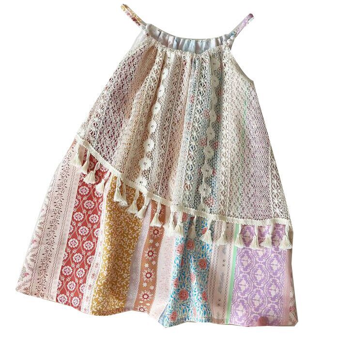 （Pre Order）Girls Spring and Summer Ethnic Style Fringed Dress