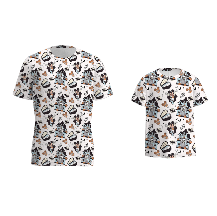 （Pre Order）Family Halloween Cartoon Print Top
