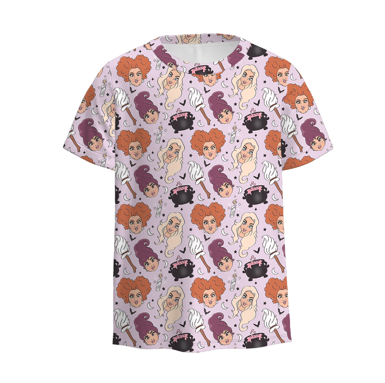 （Pre Order）Family Halloween Cartoon Print Top
