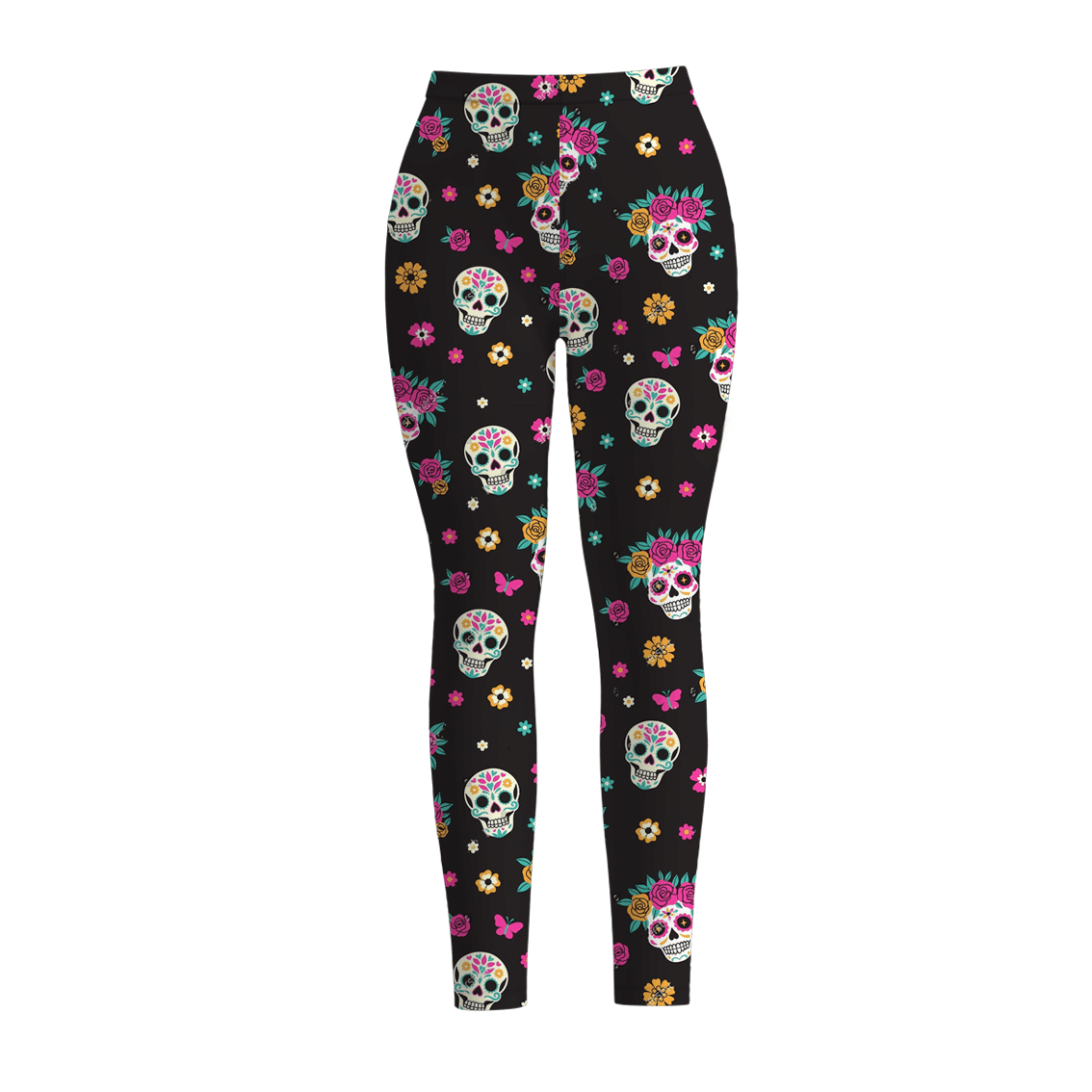 （Pre Order）Adults Halloween Skull Print Pants