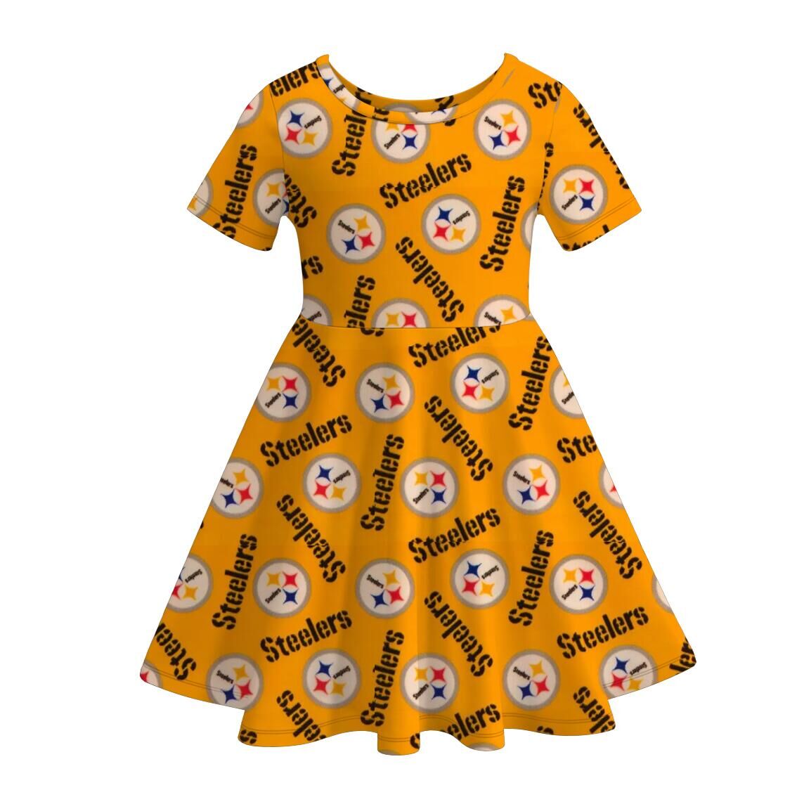 (Pre Order)Boys and Girls Football Print Top&Dress