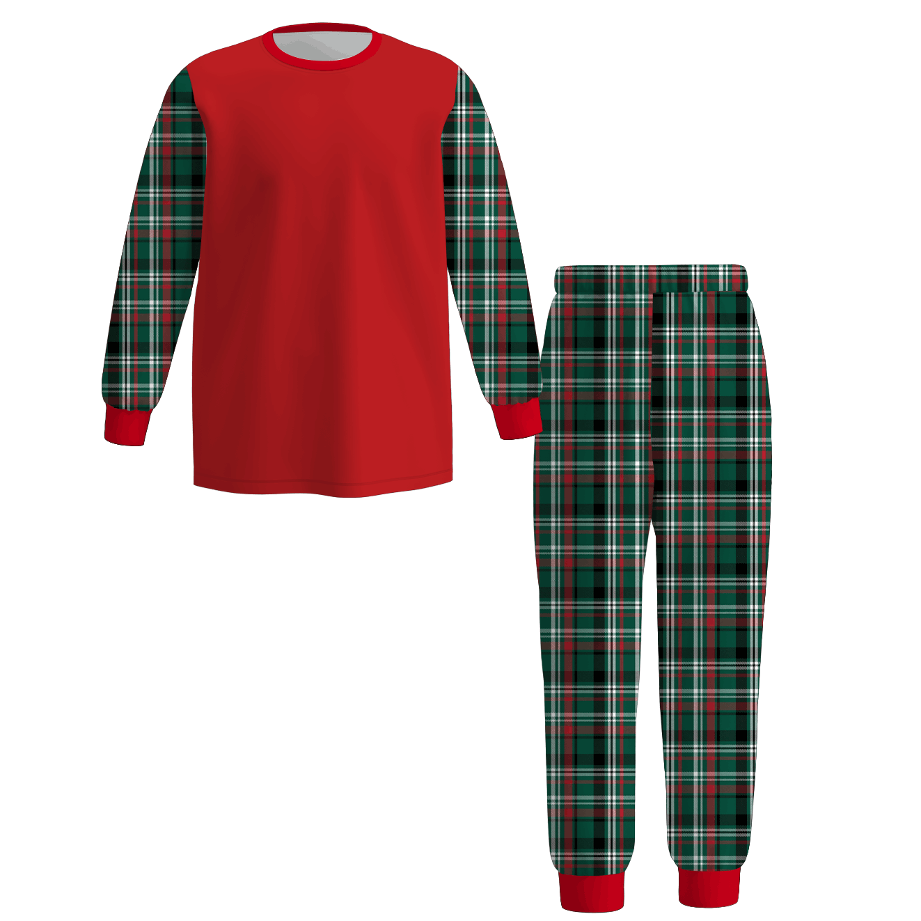 （Pre Order）Family Christmas Plaid Print Pajamas
