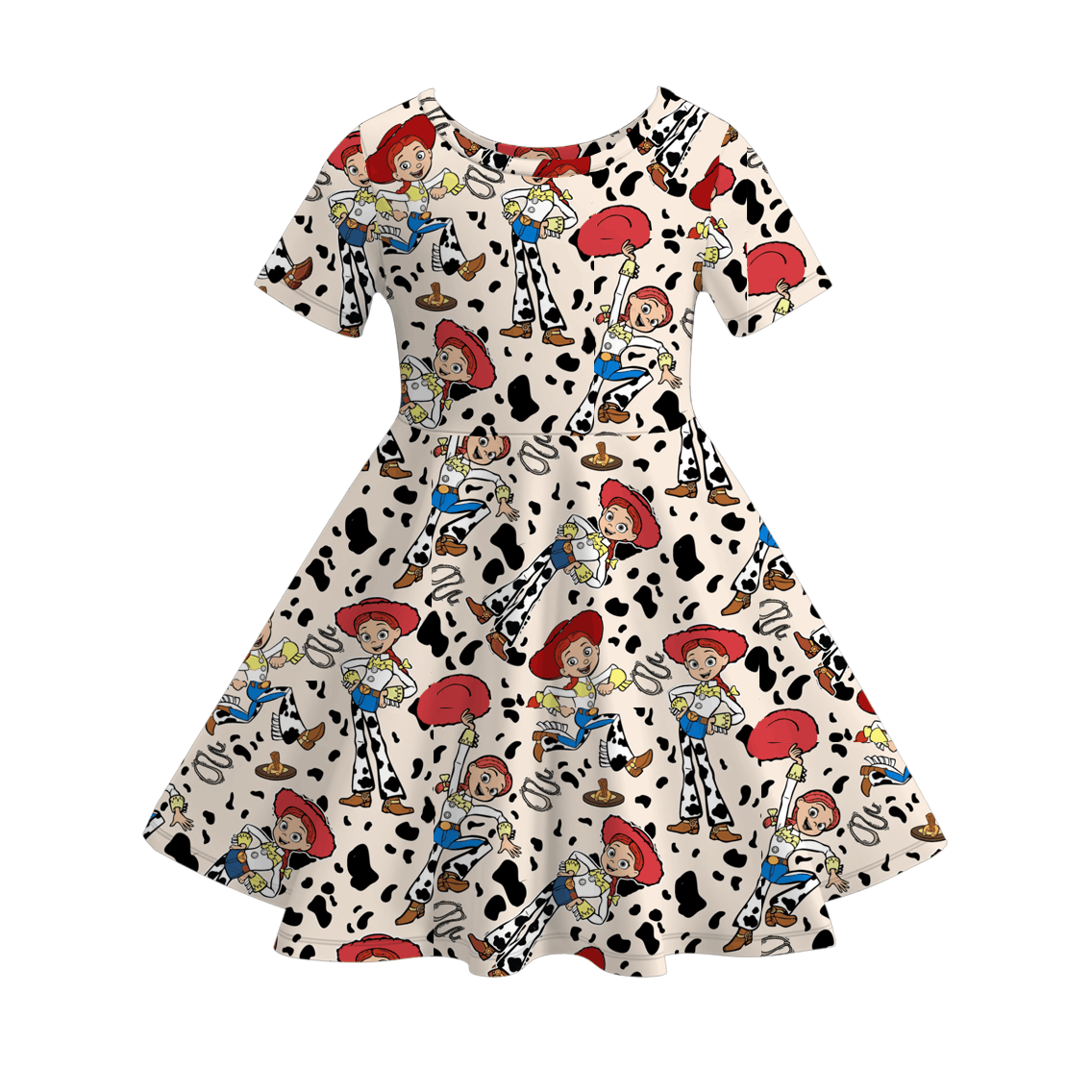 （Pre Order）Girls Summer Cartoon Print Dress