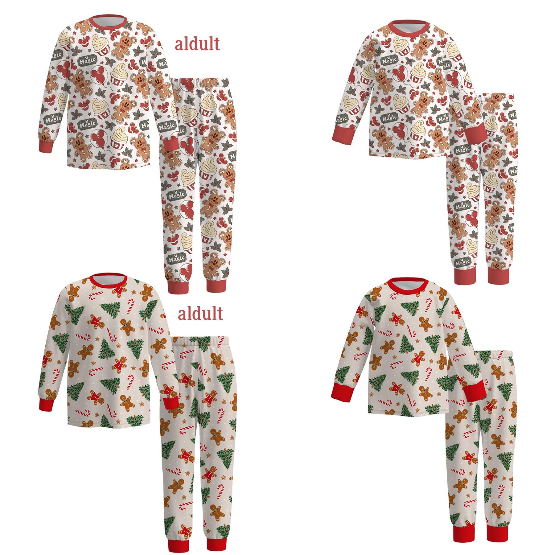 （Pre Order）Family Christmas Gingerbread Print Pajamas