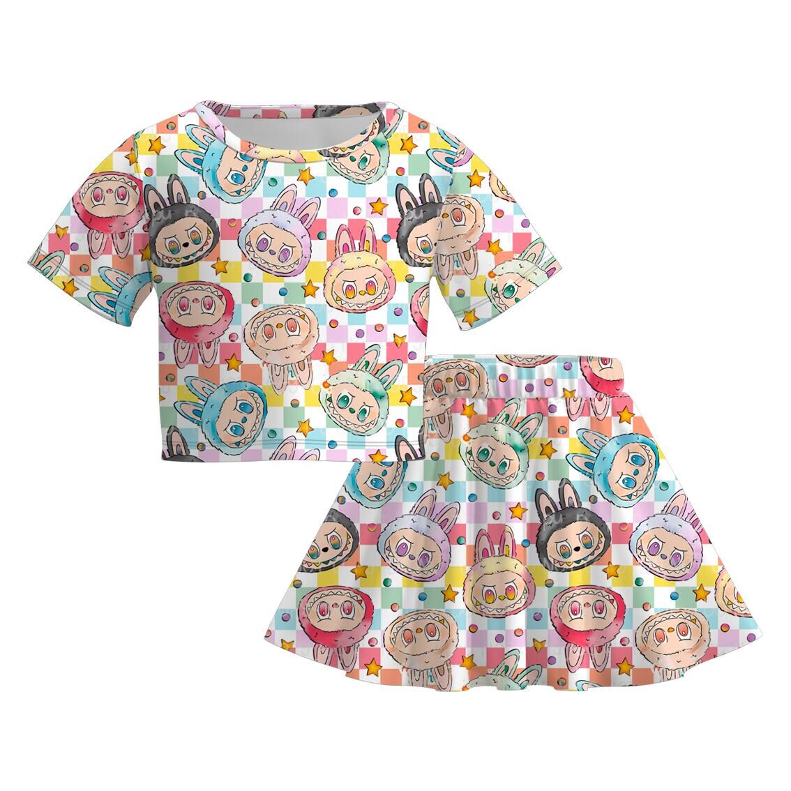 （Pre Order）Girls Summer LBB Print Skirt Set