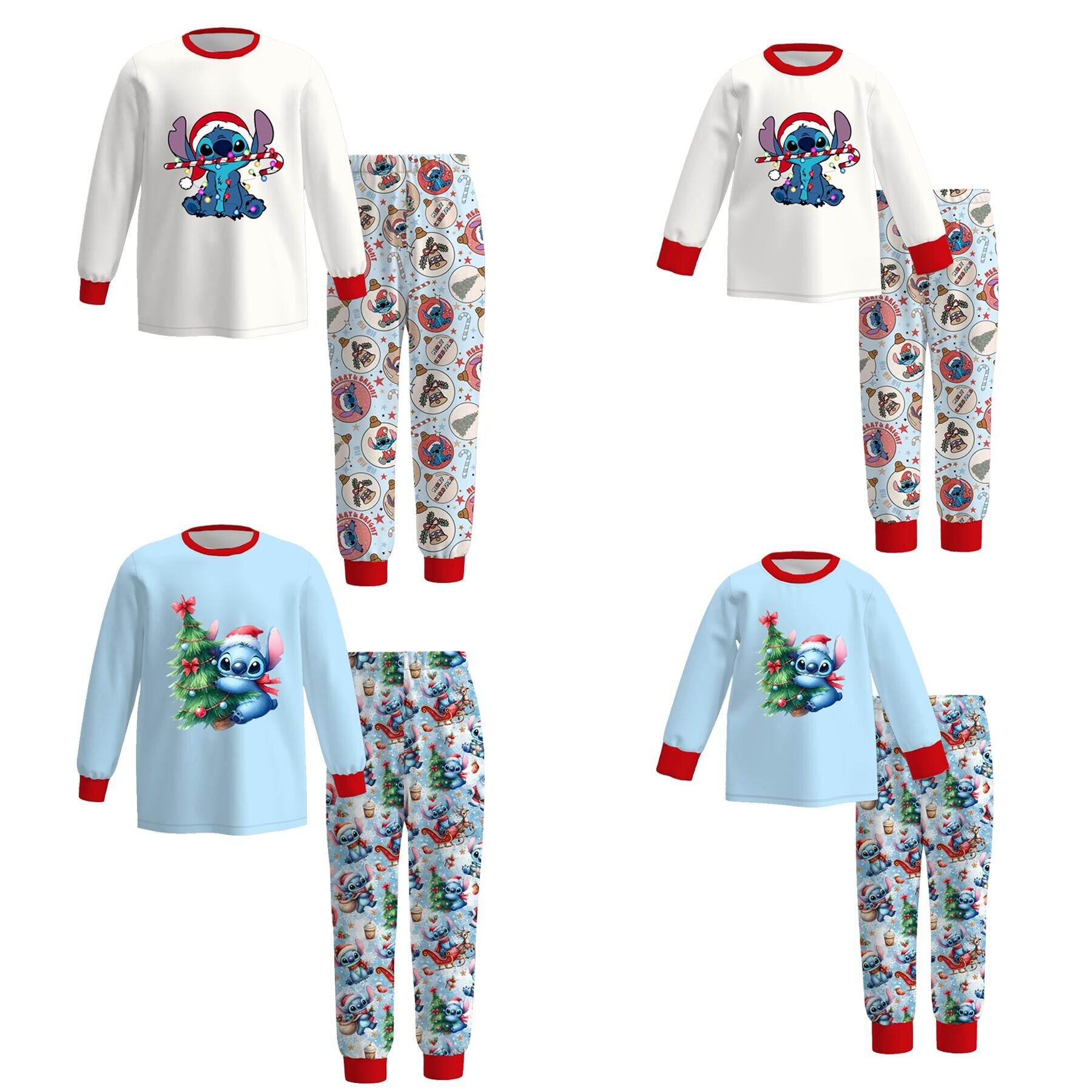 （Pre Order）Family Christmas Cartoon Print Pajamas