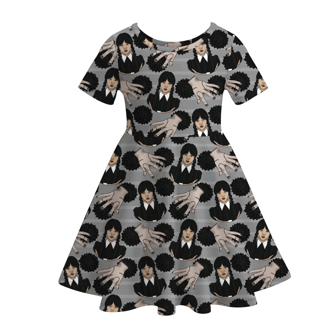 （Pre Order）Girls Halloween Print Twirl Dress