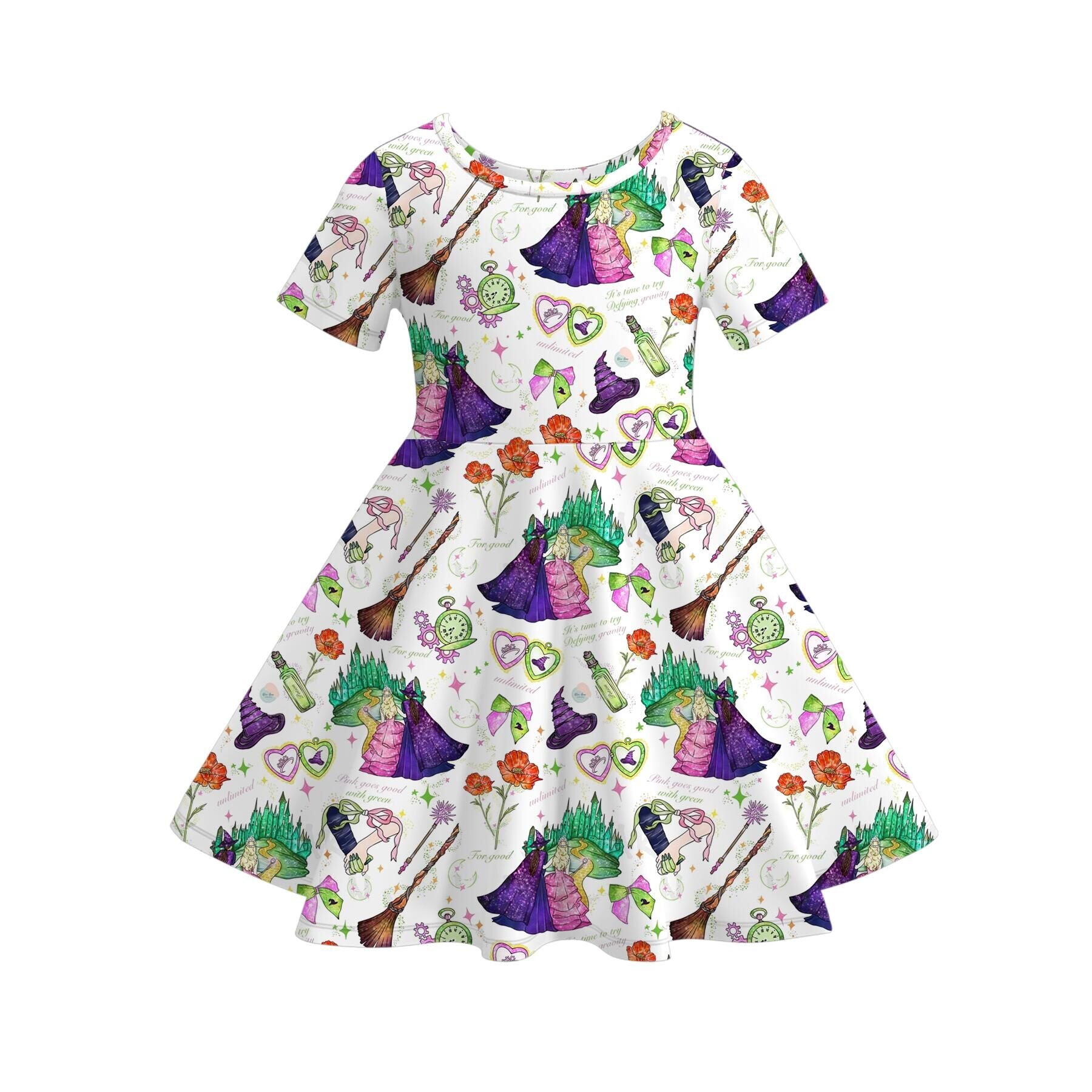 （Pre Order,Prepack Zone）Girls Halloween&Cartoon Print Dress