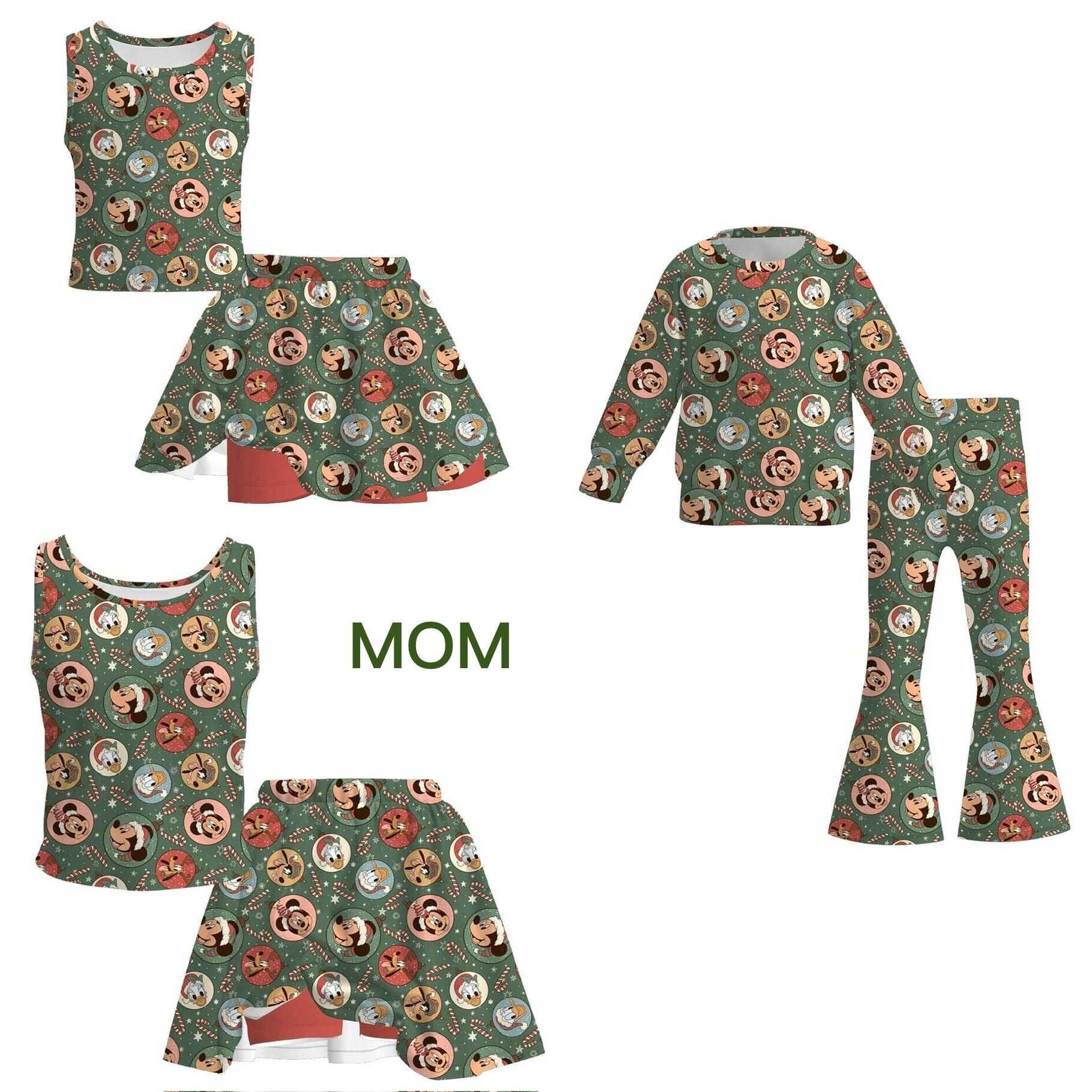 （Pre Order）Family Christmas Magical World Print Skort Set