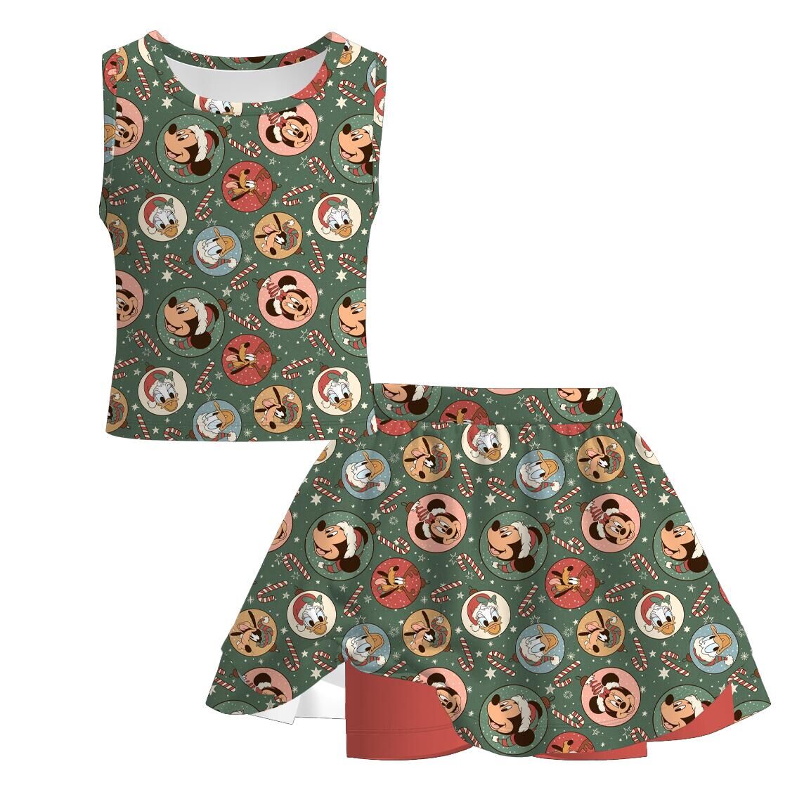（Pre Order）Family Christmas Magical World Print Skort Set