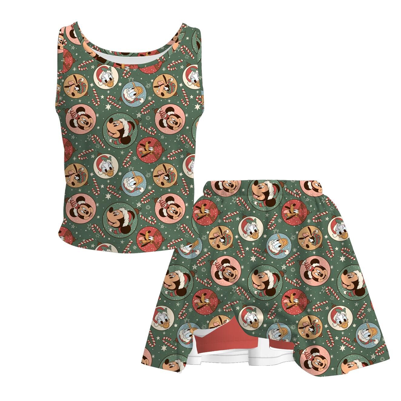 （Pre Order）Family Christmas Magical World Print Skort Set