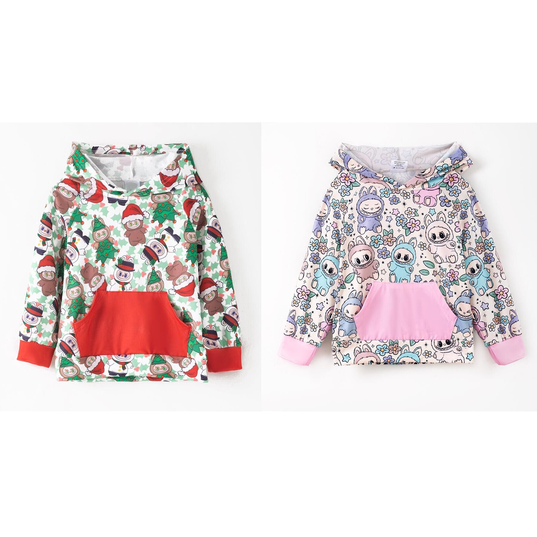 （Pre Order,Prepack Zone）Girls Cartoon LBB Print Hoodie