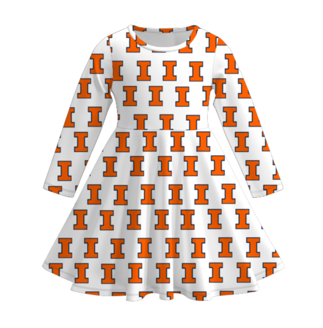 （Pre Order）Family Football Team Print Outfit Dress,Set&Romper