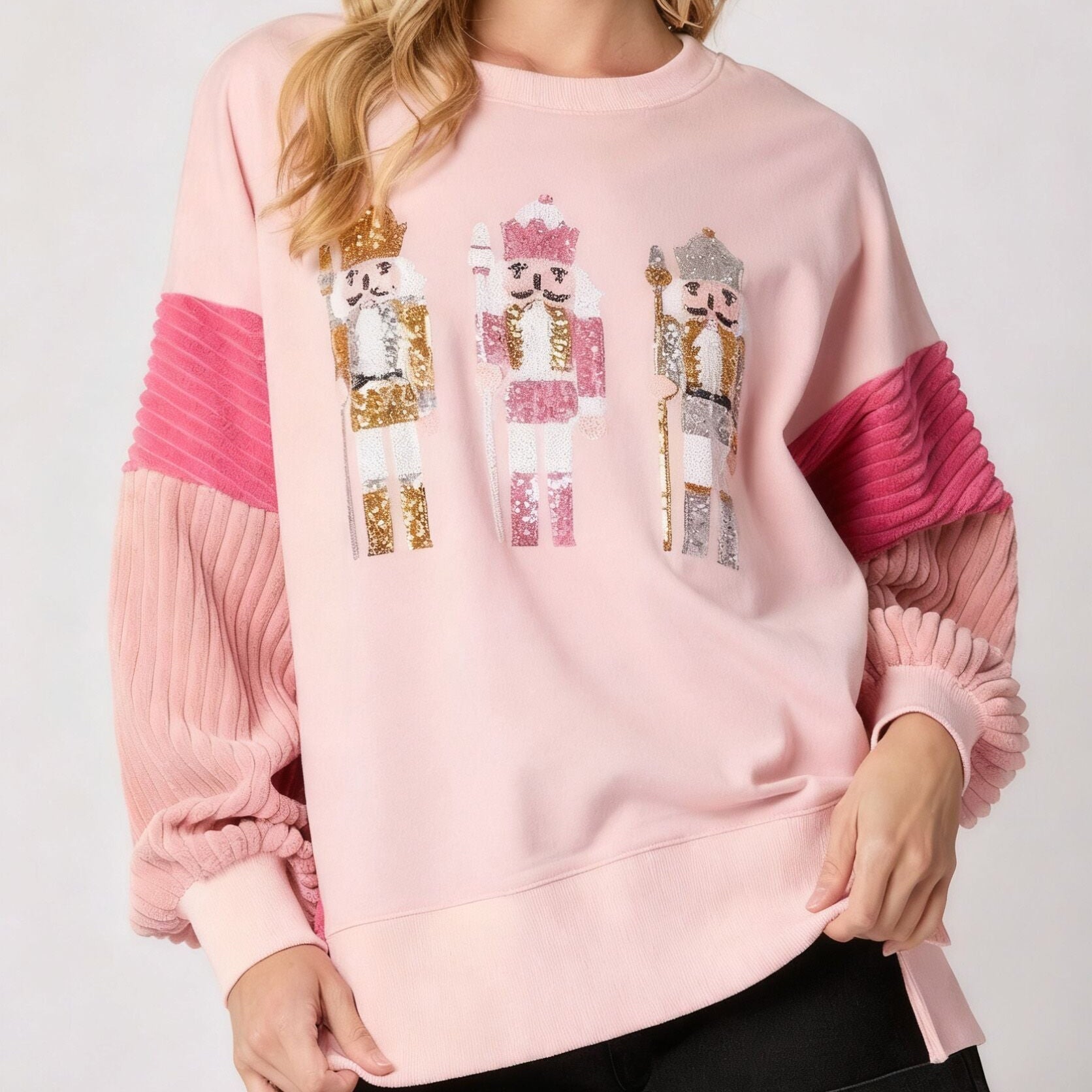 （Pre Order）Adults Christmas Nutcracker Sequin Sweatshirt