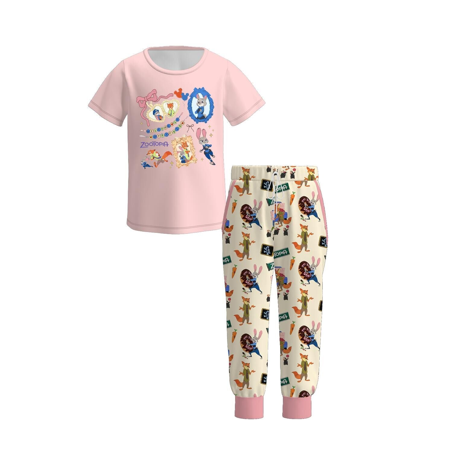 （Pre Order）Girls Cartoon Print Dress&Set