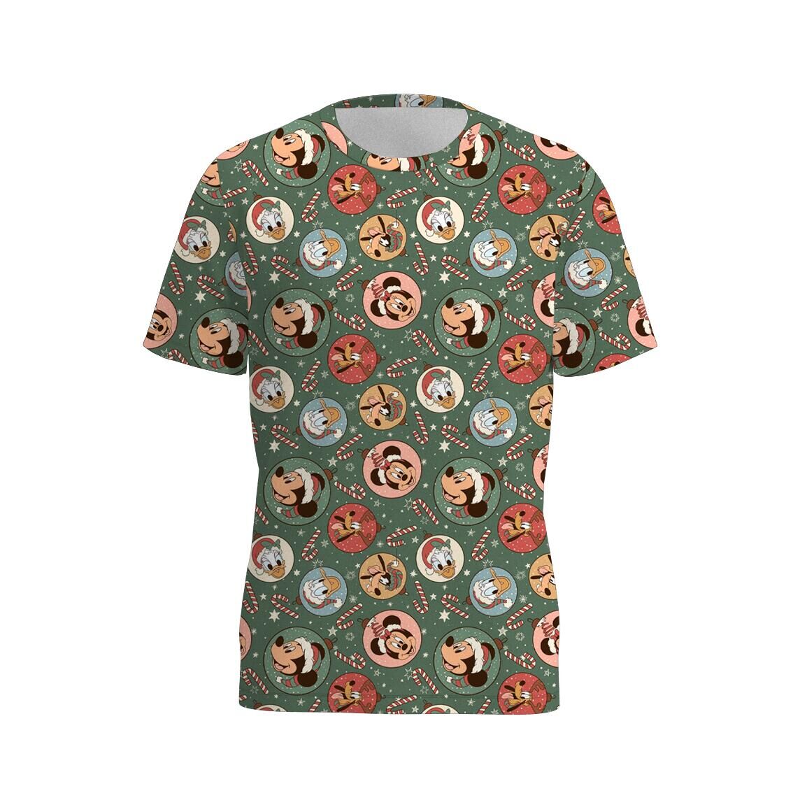 （Pre Order）Family Christmas Cartoon Print Dress,Set＆Top