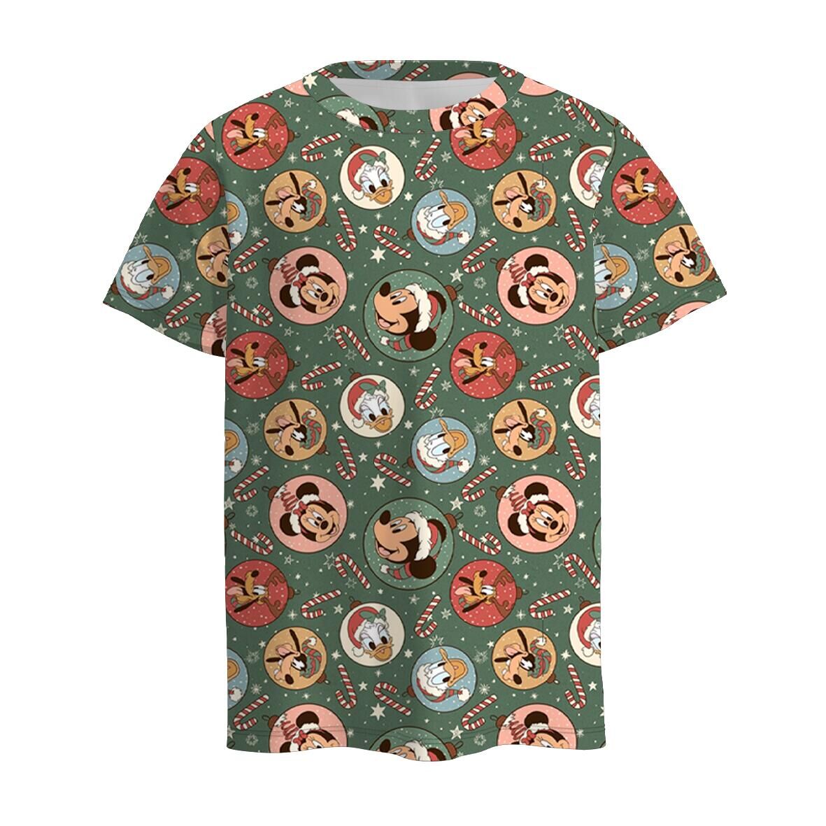 （Pre Order）Family Christmas Cartoon Print Dress,Set＆Top