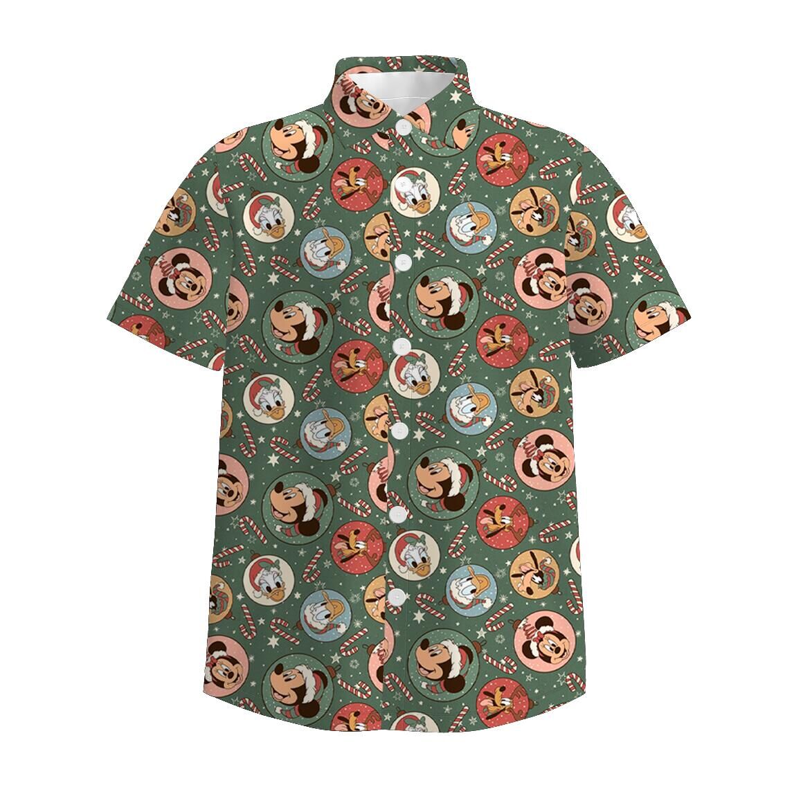 （Pre Order）Family Christmas Cartoon Print Dress,Set＆Top