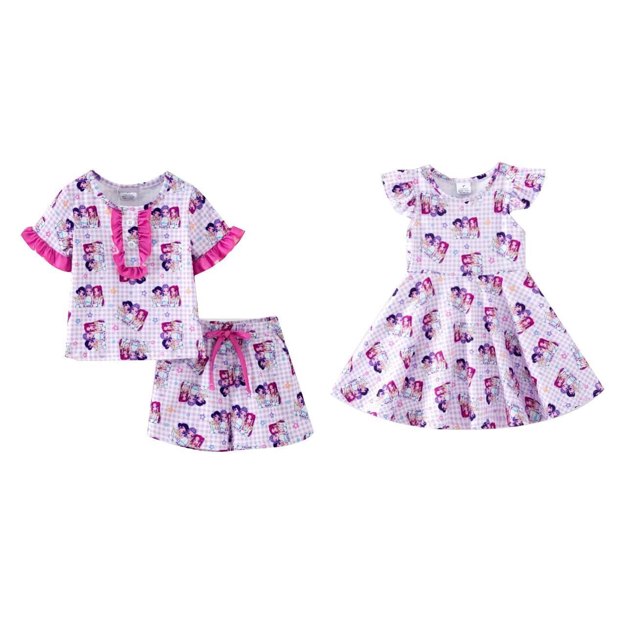 （Pre Order,Prepack Zone）Girls Movie Character Print Pajamas&Dress（Mix Size）