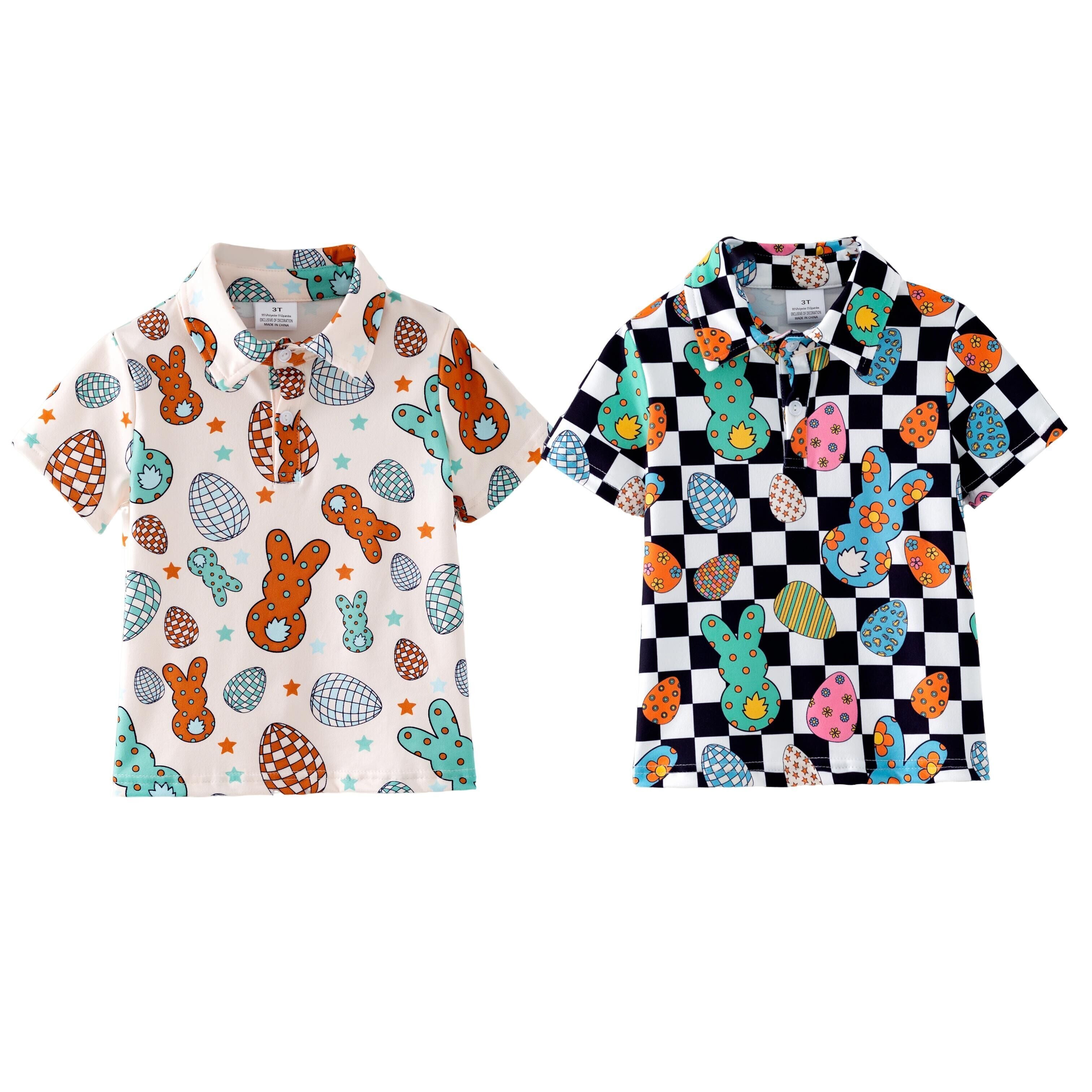 （Pre Order,Prepack Zone）Boys Easter Bunny Print Top（Mix Size）