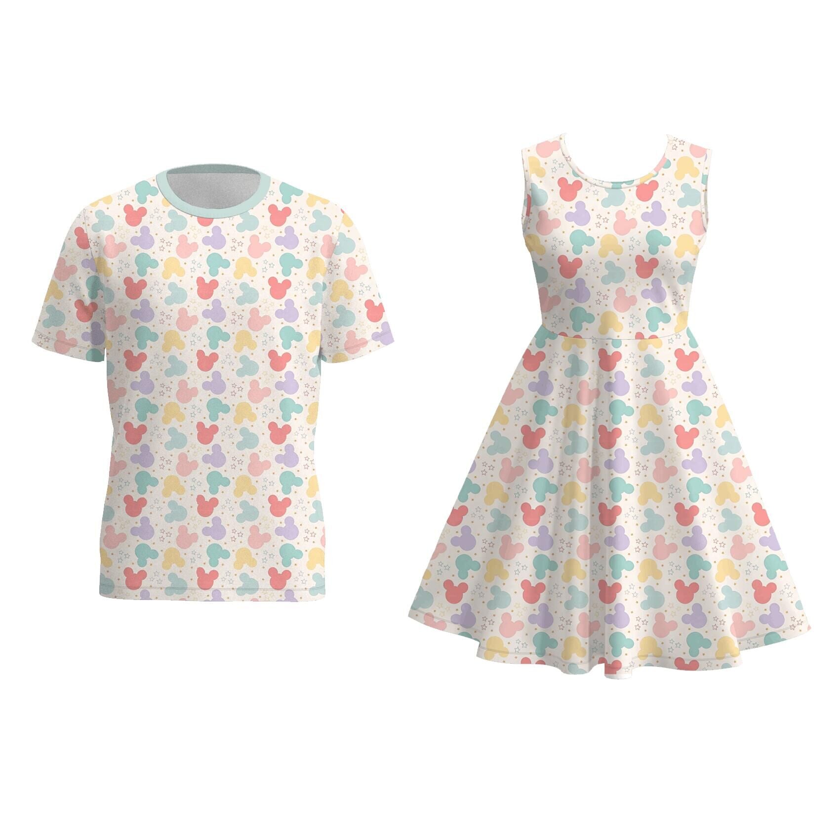 （Pre Order）Adults Spring&Summer Cartoon Print Top&Dress