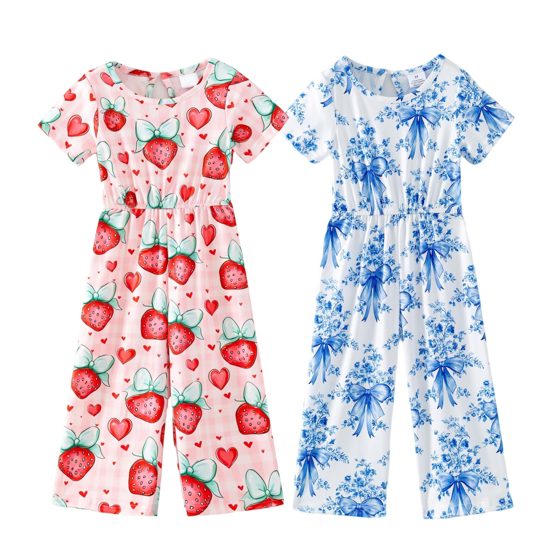 （Pre Order,Prepack Zone）Girls Spring&Summer Print Jumpsuit（Mix Size）