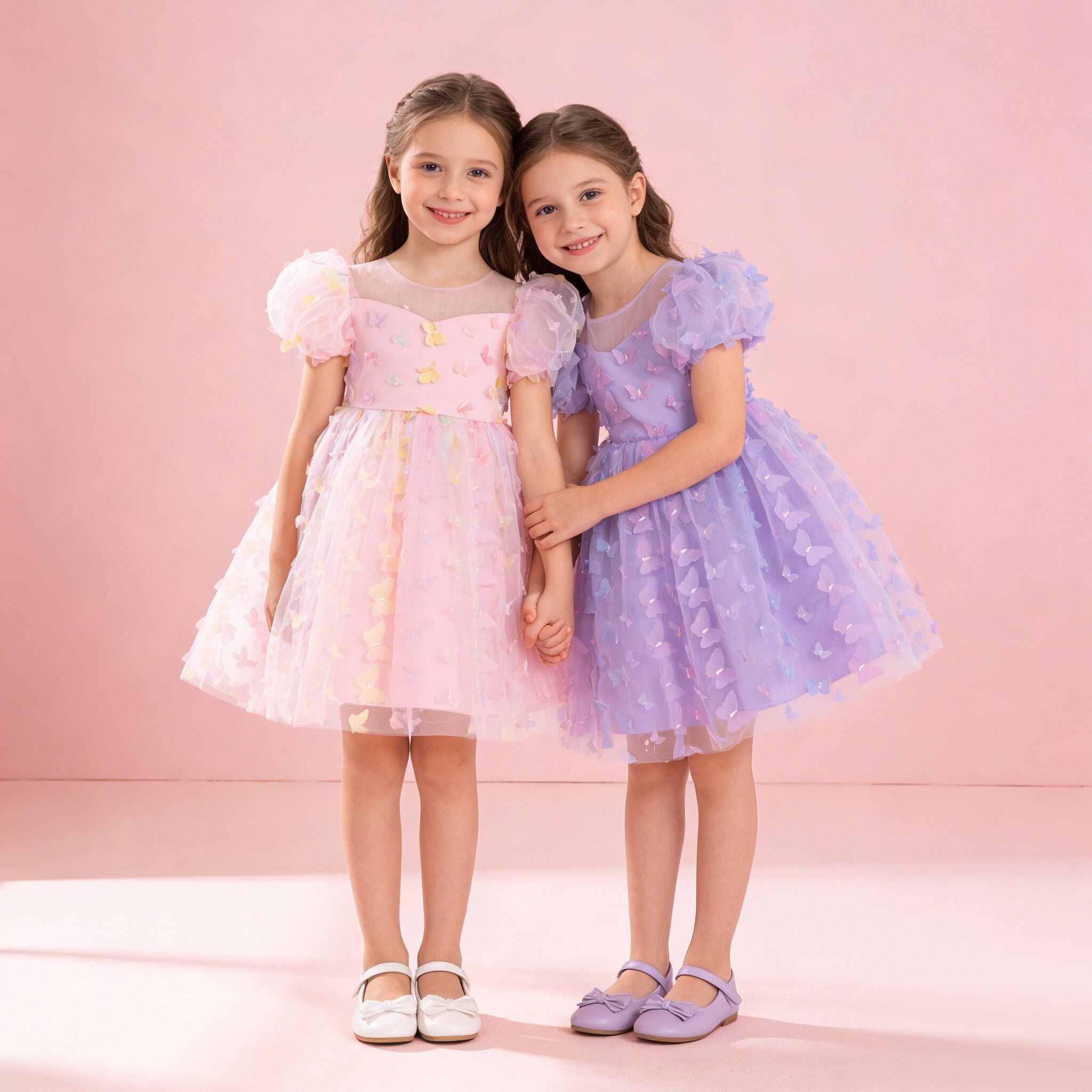（In Production）Girls Spring&Summer Butterfly Tulle Dress