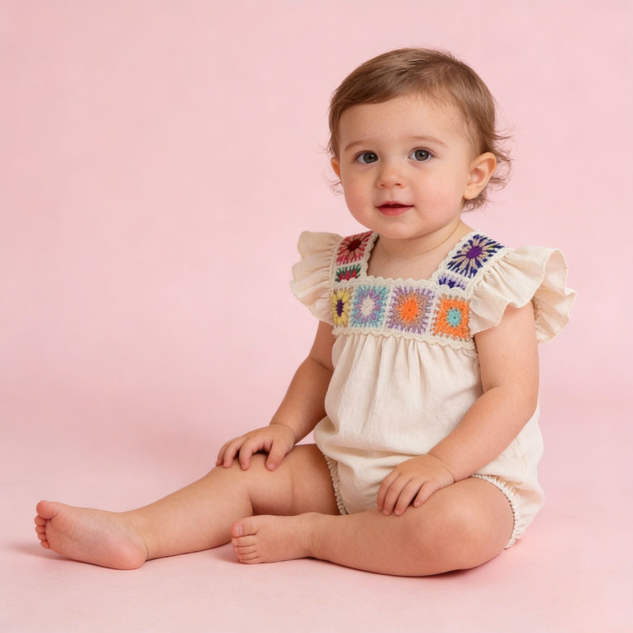 （In Production）Toddler Girls Spring&Summer Ethnic Style Embroidery Romper