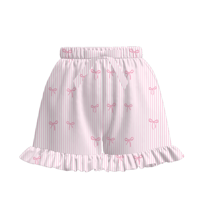 （Pre Order）Mommy and Me Spring&Summer Bow Print Shorts
