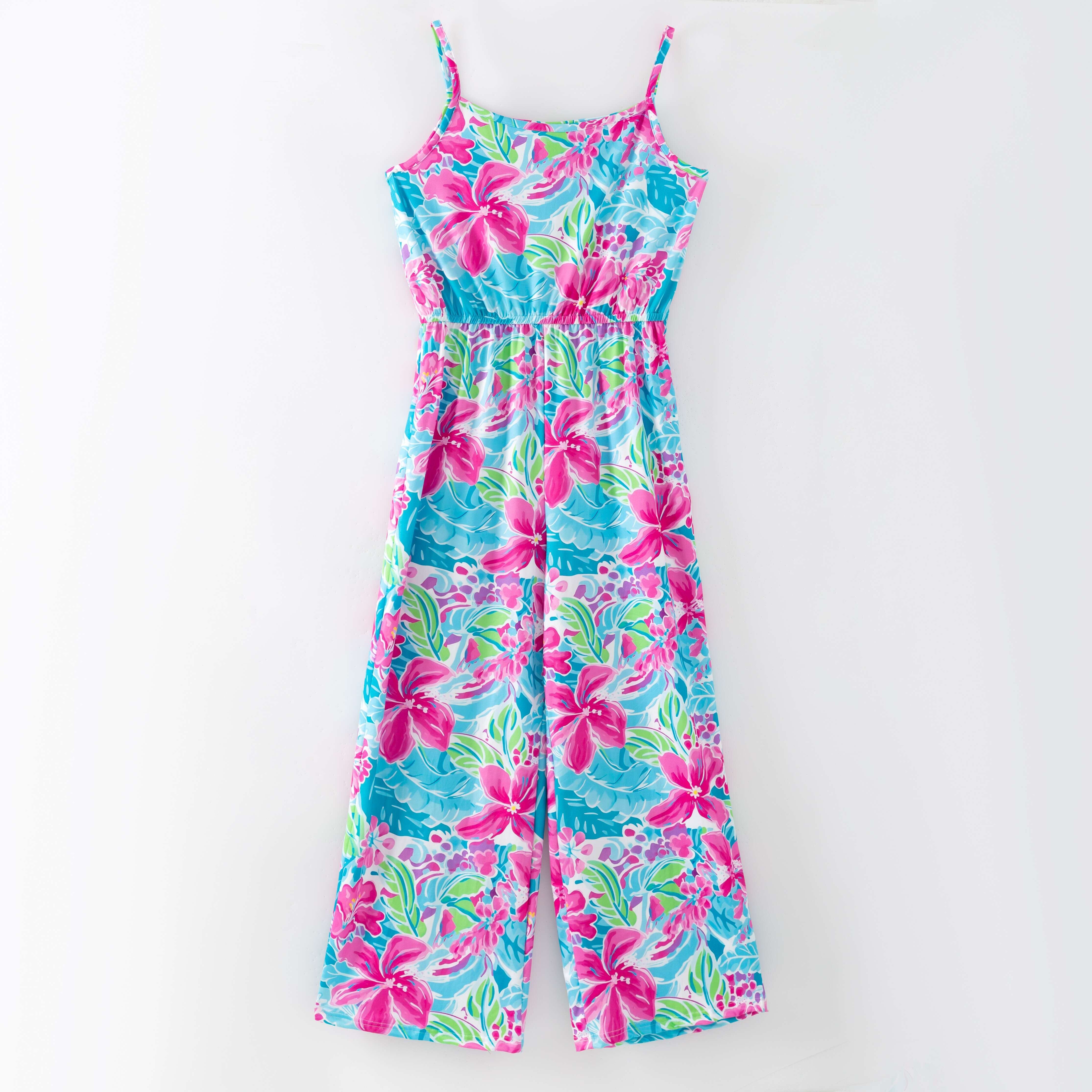 （Pre Order,Prepack Zone）Family Floral Print Jumpsuit（Mix Size）
