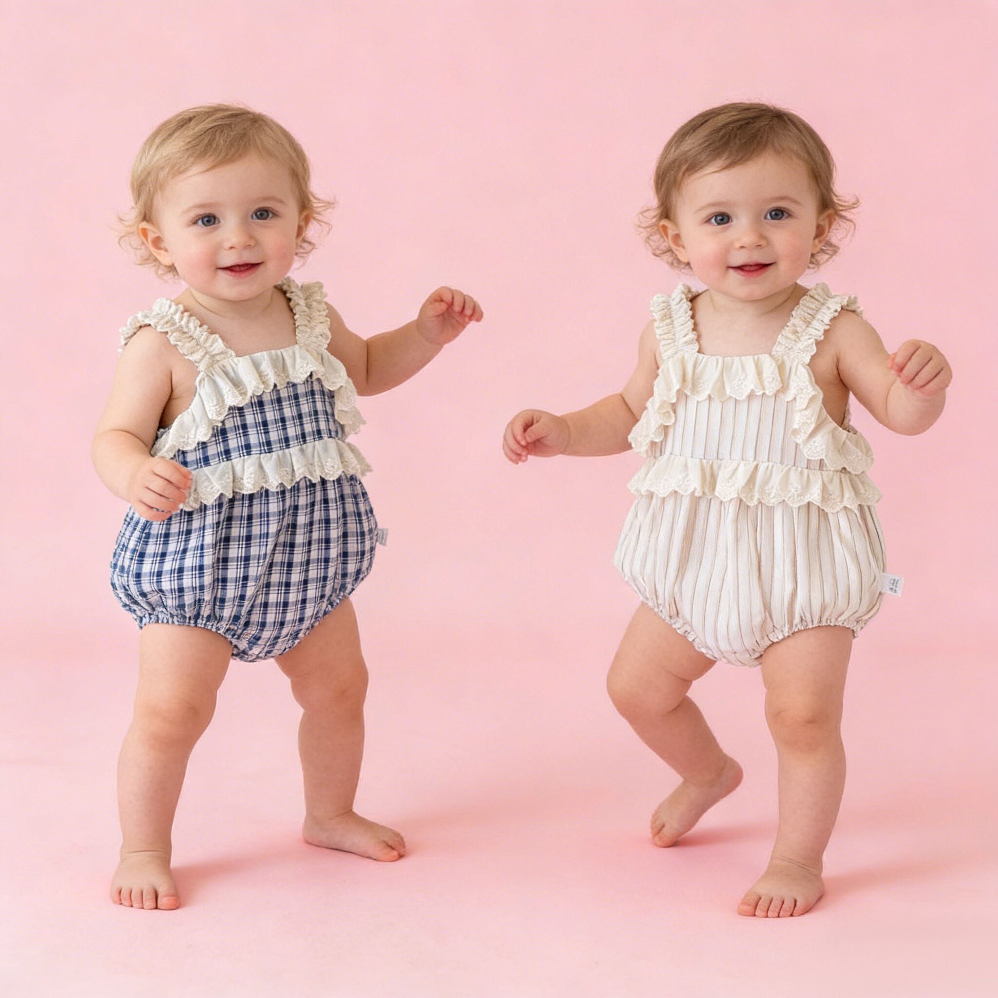 （In Production）Toddler Girls Spring&Summer Lace Ruffle Romper