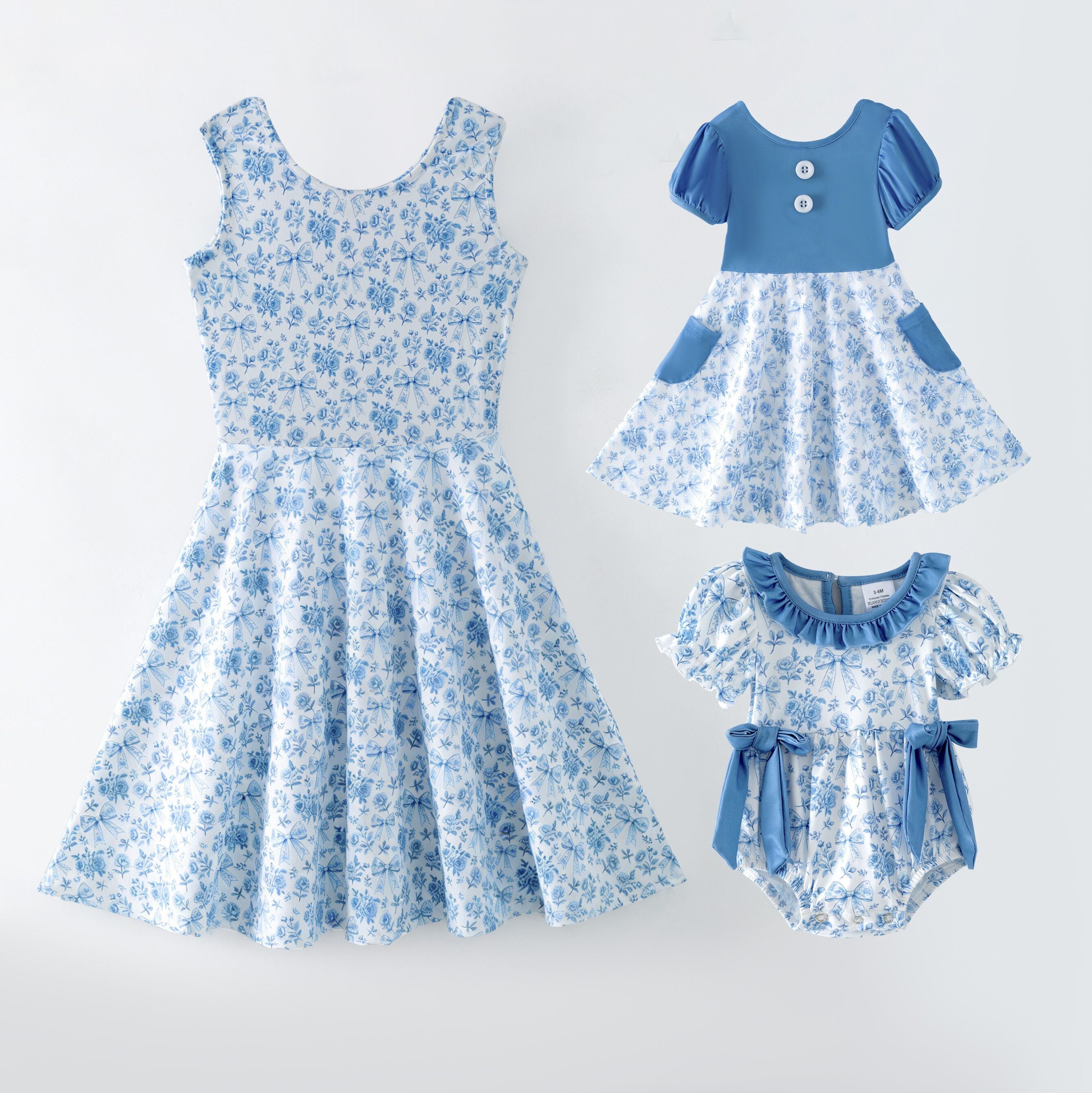 （Pre Order,Prepack Zone）Family Floral Print Dress&Romper