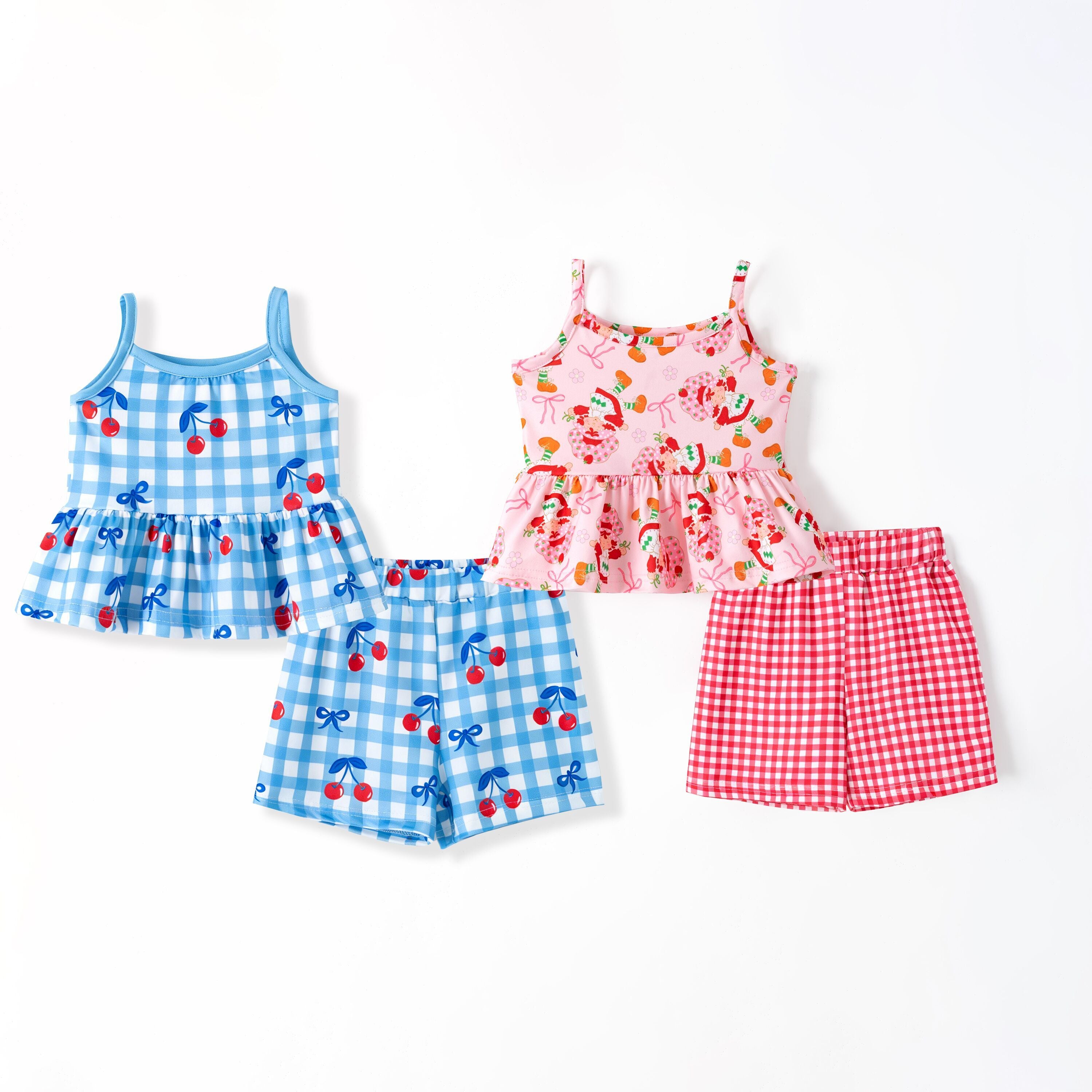 （Pre Order,Prepack Zone）Girls Spring&Summer Print Shorts Set（Mix Size）