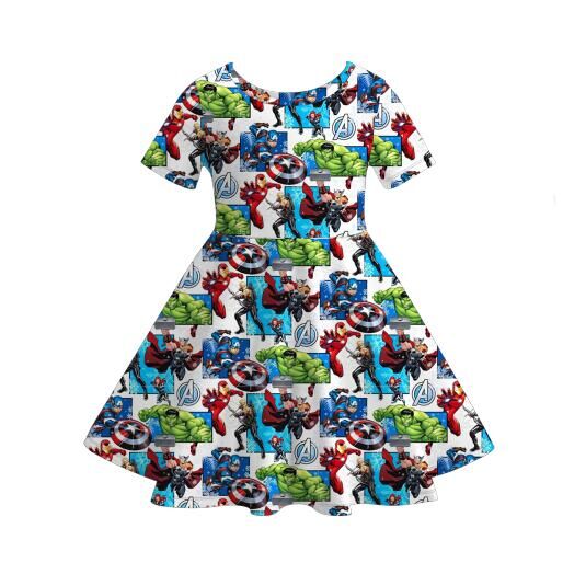 （Pre Order）Siblings Spring&Summer Movie Hero Print Dress,Set&Top