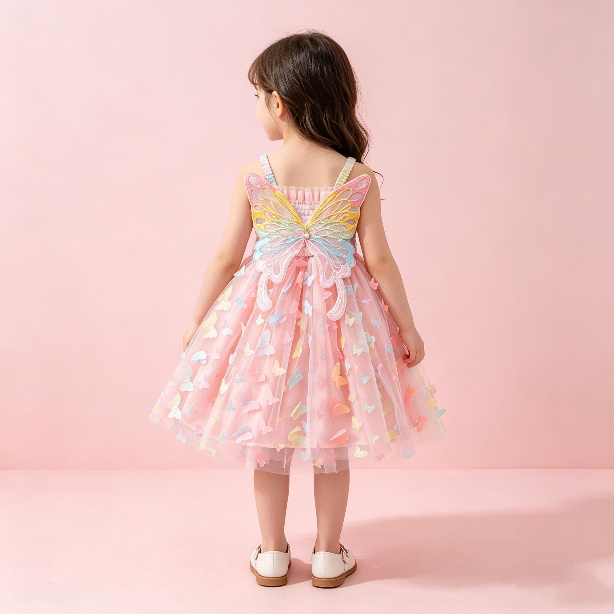 （In Production）Girls Spring&Summer Butterfly Tulle Dress