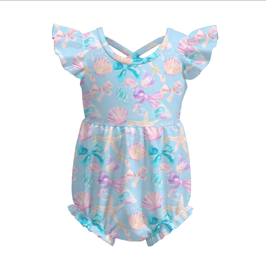 （Pre Order+Prepack Zone）Mommy and Me Spring&Summer Seaside Print Dress&Romper