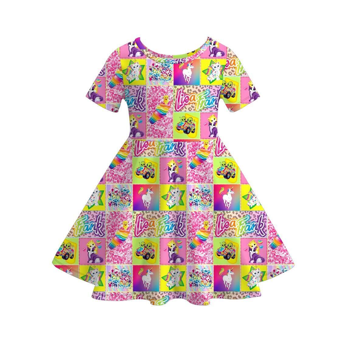 （Pre Order）Girls Spring&Summer Cartoon Print Skort Set&Dress
