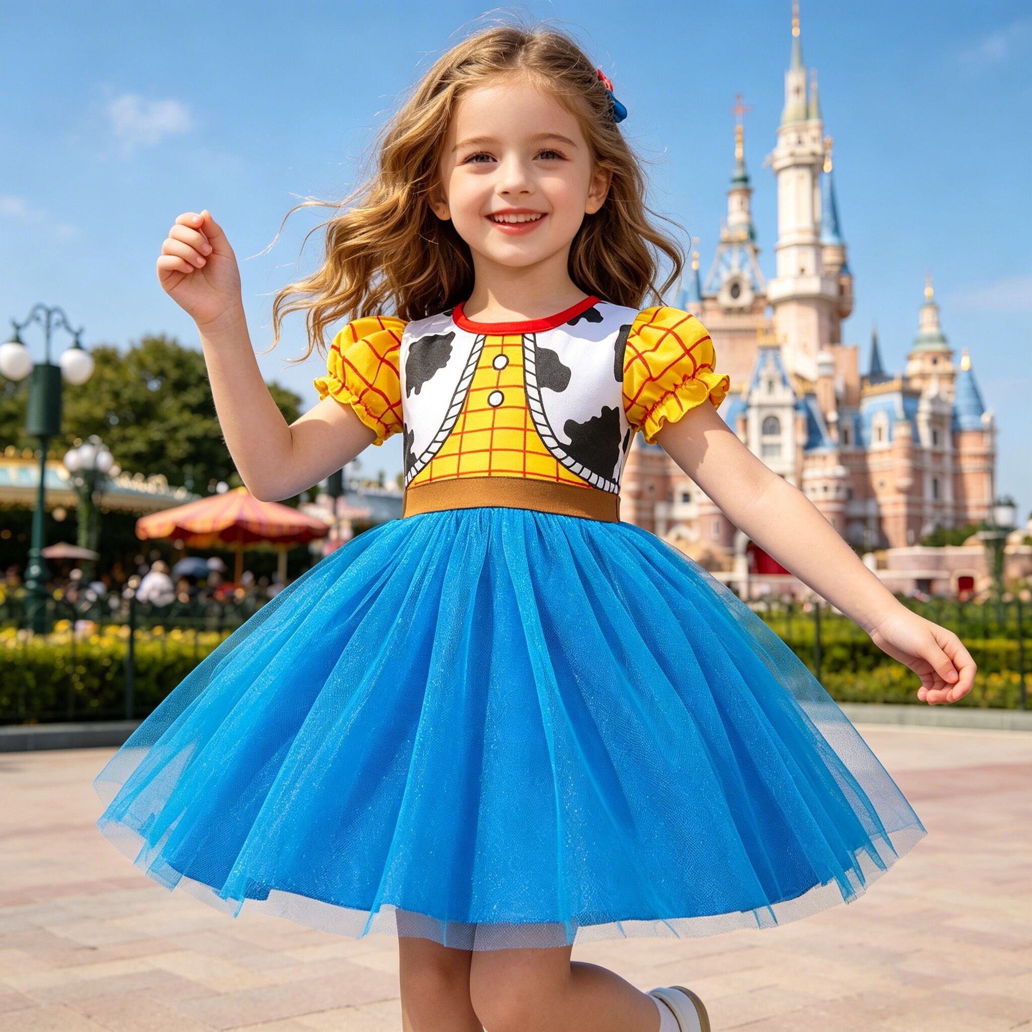（In Production）Girls Summer Princess Tulle Dress